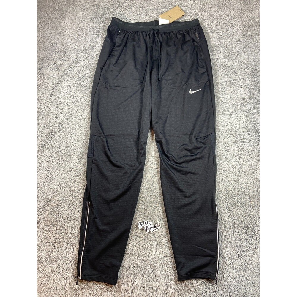 Nike Phenom Dri-FIT Knit Running Pants Size Medium Men Black DQ4740-010